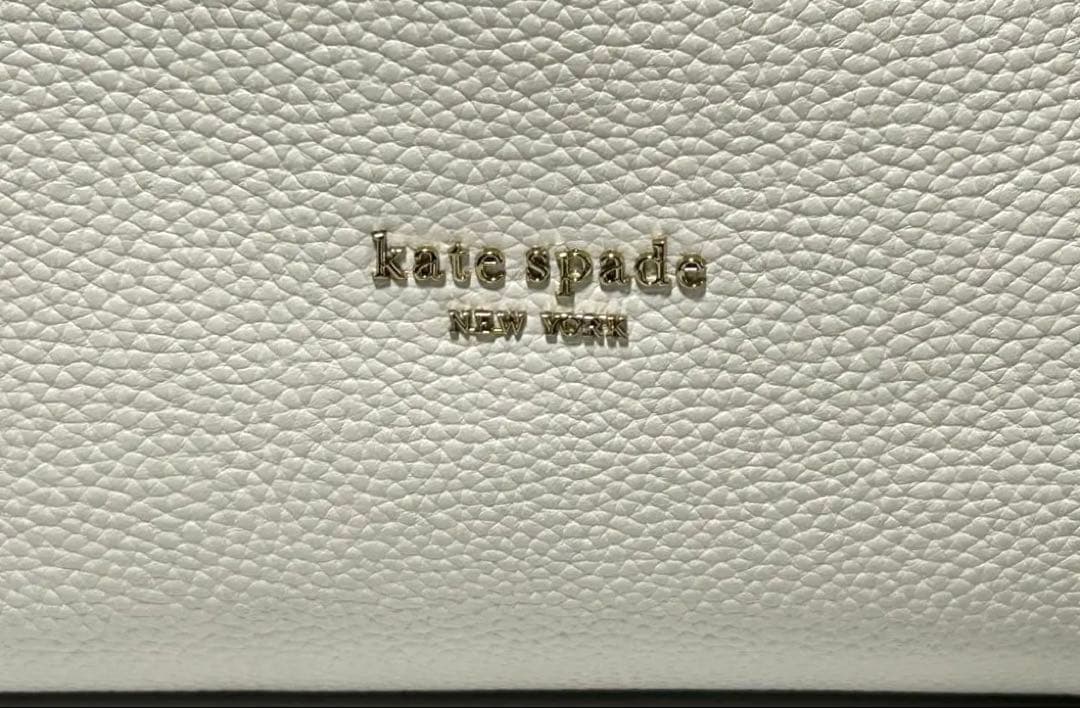 kate spade ホワイトレザー ショルダー ハンドバッグ ノットミディアム