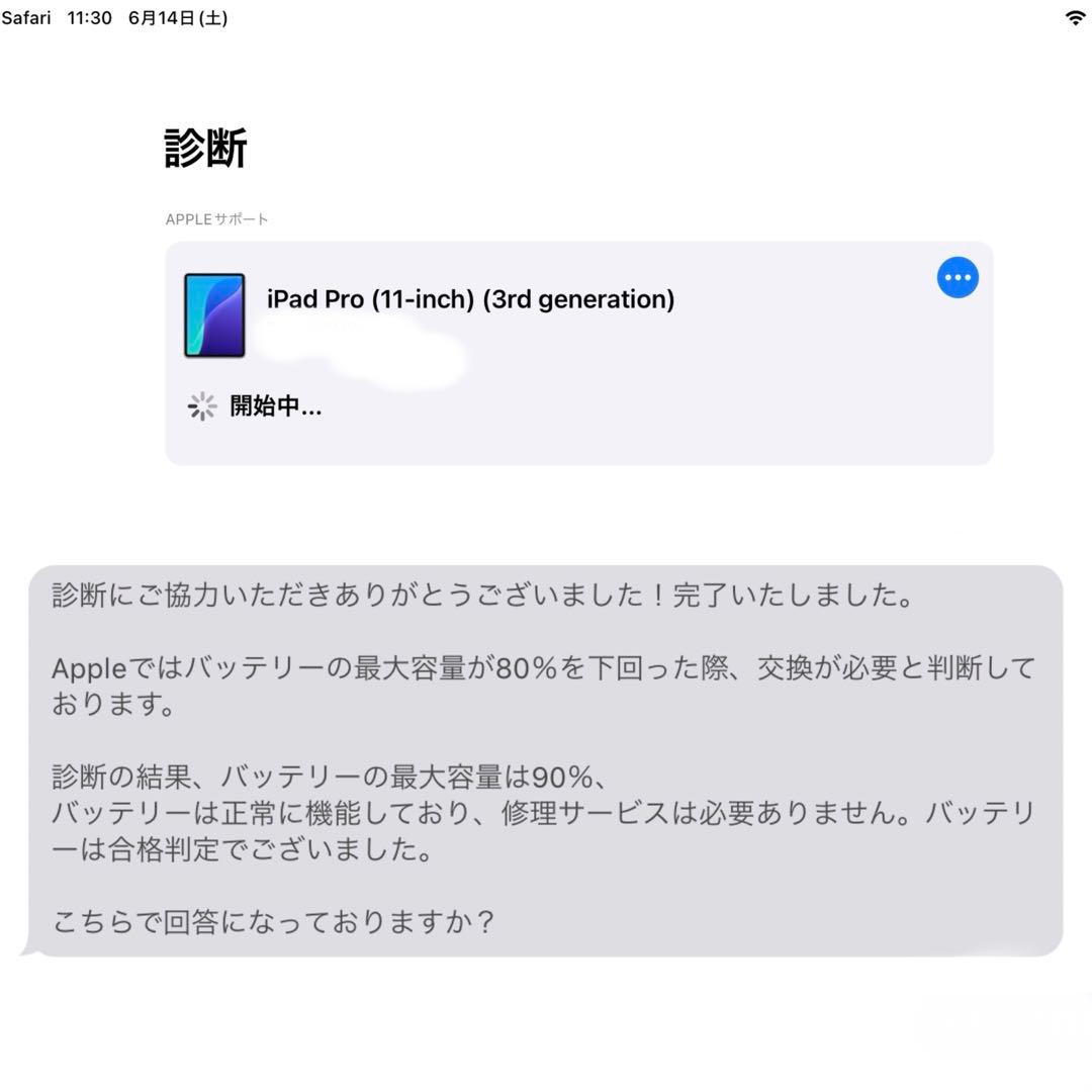 【極美品】iPad Pro 11インチ 第3世代 Wi-Fi 256GB