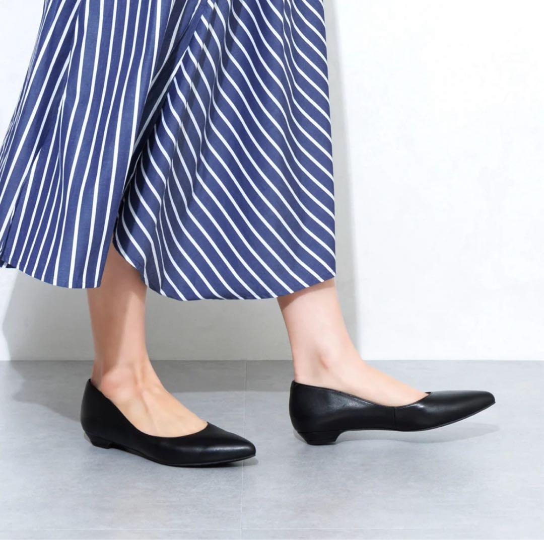 新品　卑弥呼　himiko　24.5cm 本革　ローヒールパンプス621150