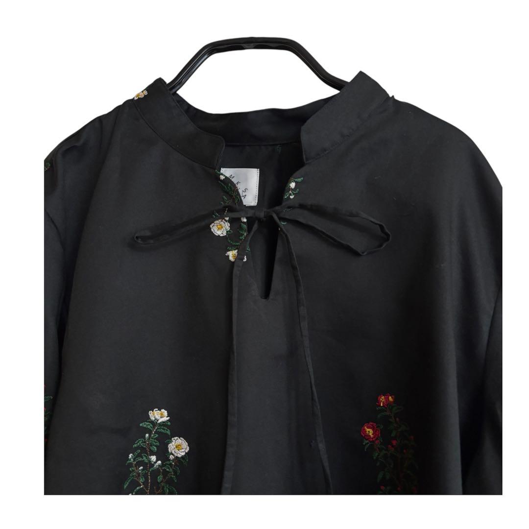 MAKUSA ribbon blouse 山茶花柄