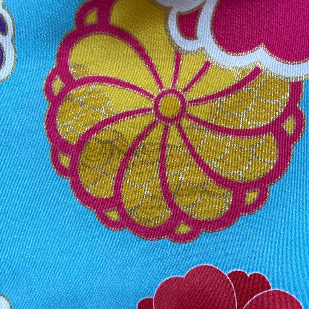 七五三　着物セット　7歳　ブランド花わらべ　水色　ピンク色　美品