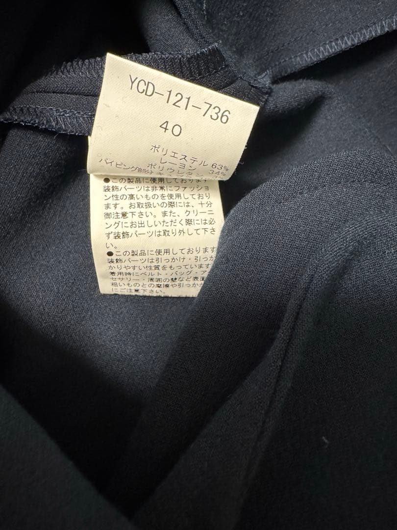 YOKO CHANネイビー パールワンピース 40 パール倒れないタイプ