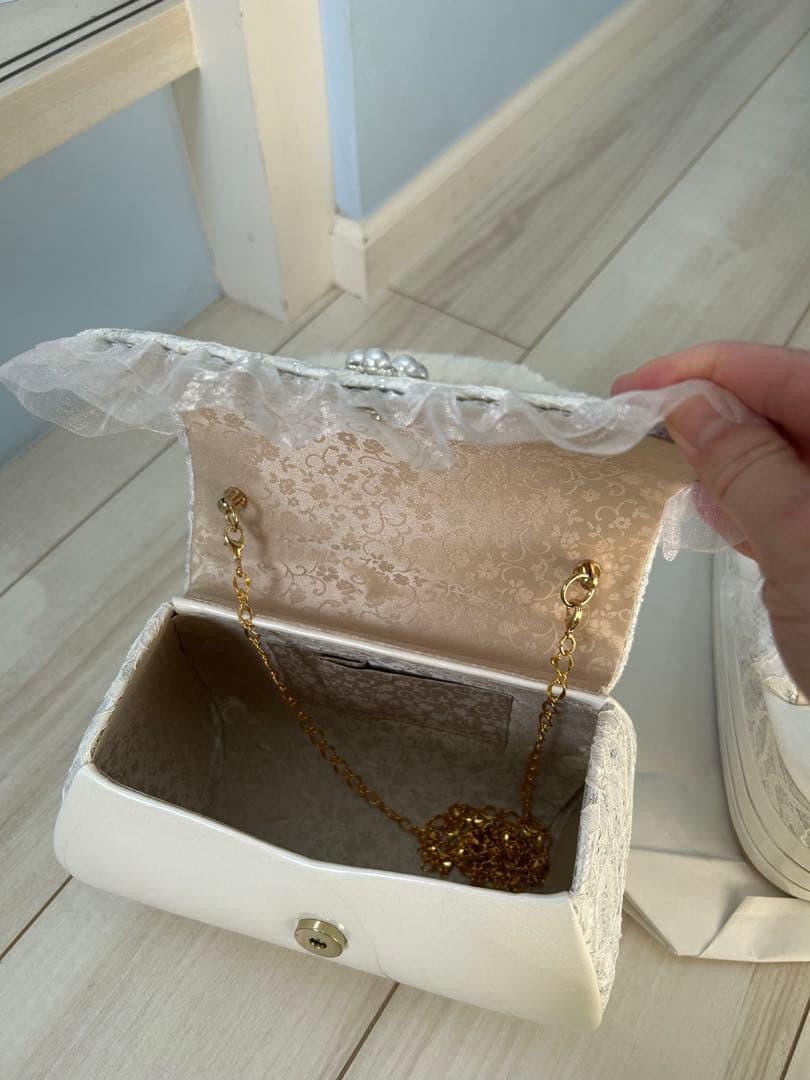 フルセット振袖 上品なくすみピンク白紫花柄 草履バック　髪飾り　正絹　牡丹