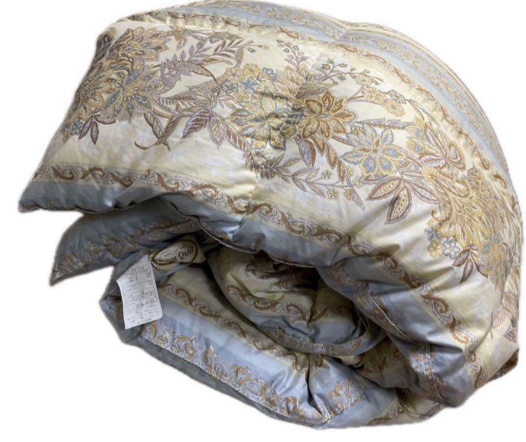 日本製　高級羽毛布団　ダワン90% フェザー10% 詰物1.4キロ