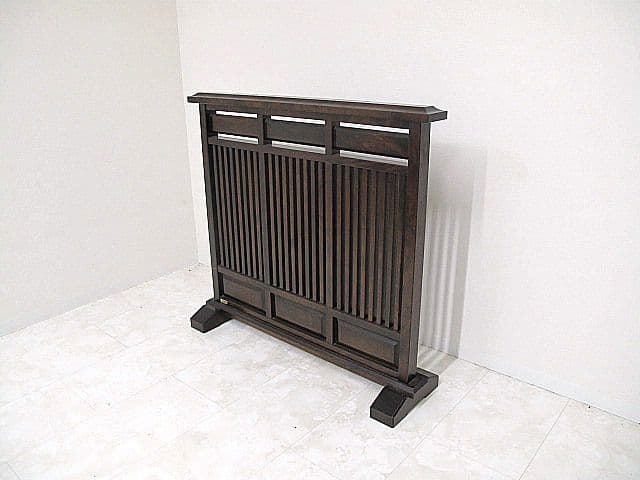 美品　北海道民芸家具　樺無垢材衝立 　　パーテーション 民芸家具 間仕切り