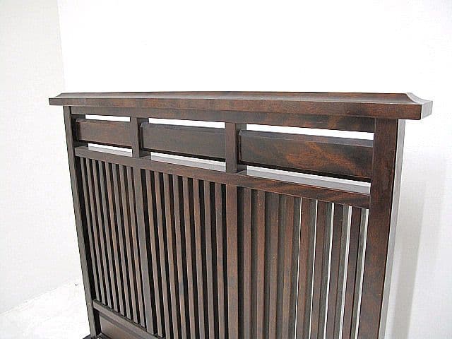 美品　北海道民芸家具　樺無垢材衝立 　　パーテーション 民芸家具 間仕切り