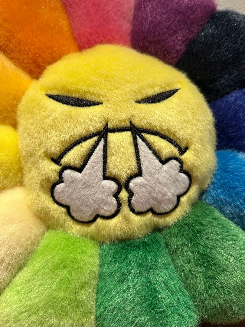 村上隆　フラワークッション　絵文字　 お花クッション　ぬいぐるみ 30cm