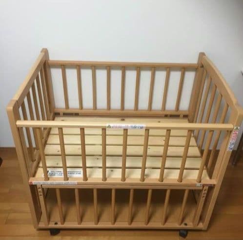 ミニベビーベッド　L型　プチベリー　日本製　添い寝 ナチュラル　サワベビー