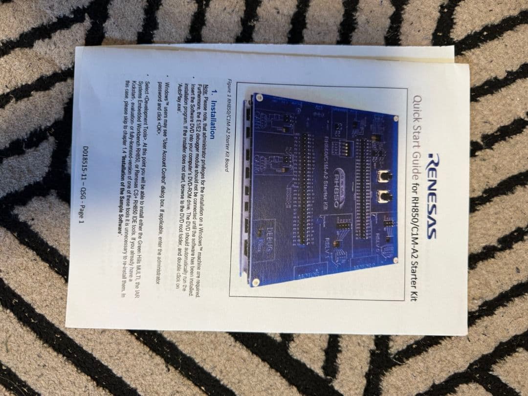 ルネサス RH850C1M-A2 スタータキット