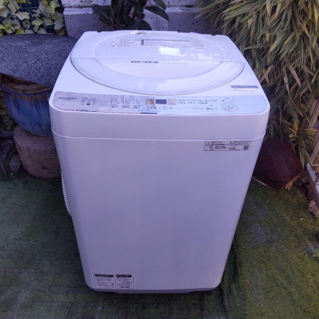 SHARP 洗濯機 2019年製 6kg ES-GE6C-W
