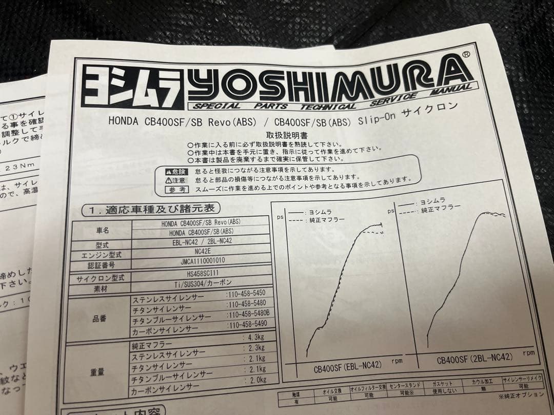 ヨシムラ スリップオン マフラー CB400SF CB400SB NC42