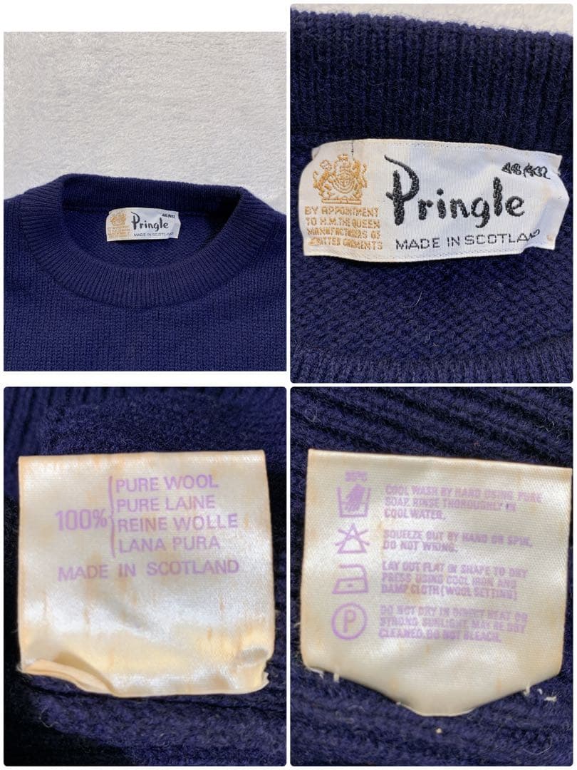 希少 スコットランド製 Pringle プリングル アーガイル ニットセーター
