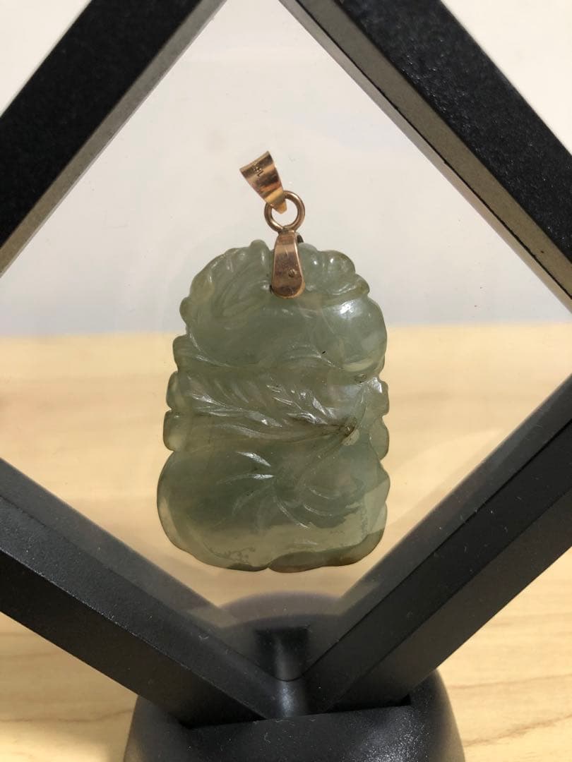 激安★翡翠トップ★最高級★フロートコレクションケース付き