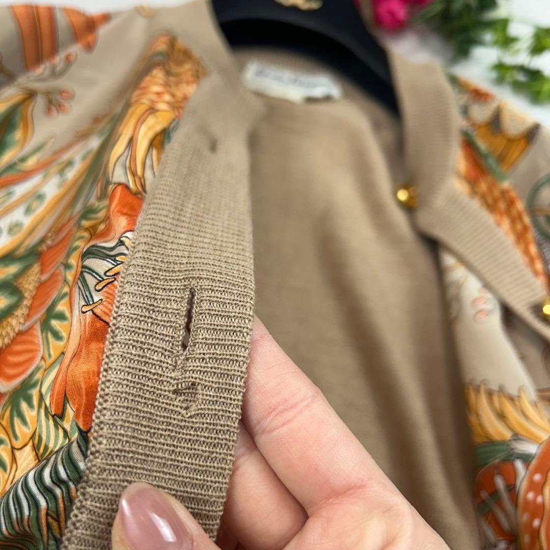 K933 S サルヴァトーレフェラガモ 金ボタン カーディガン レディース