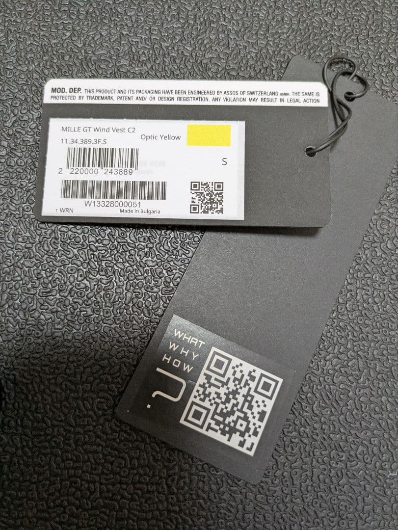 ASSOSジレ【MILLE GT Wind Vest C2】サイズS