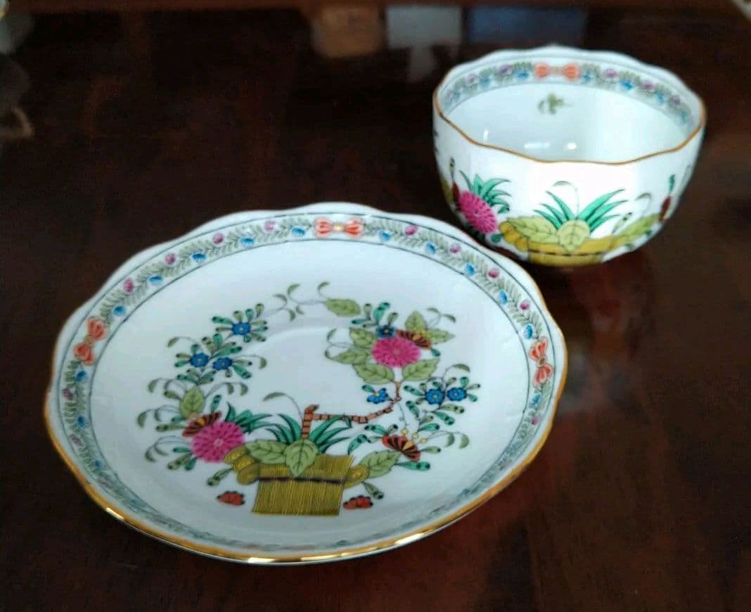 ヘレンド　インドの華多彩色　ティーセット