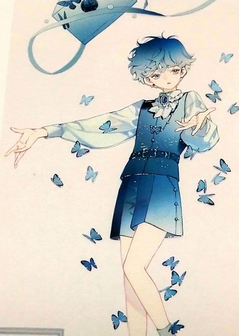 J820＃蝶舞晨曦(水晶)刺猬家切り売り海外人物マステ男の子