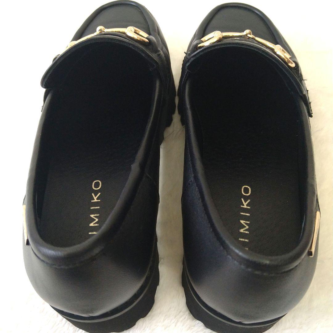 卑弥呼 HIMIKO トラックボールビットローファー23.0 黒 レザー