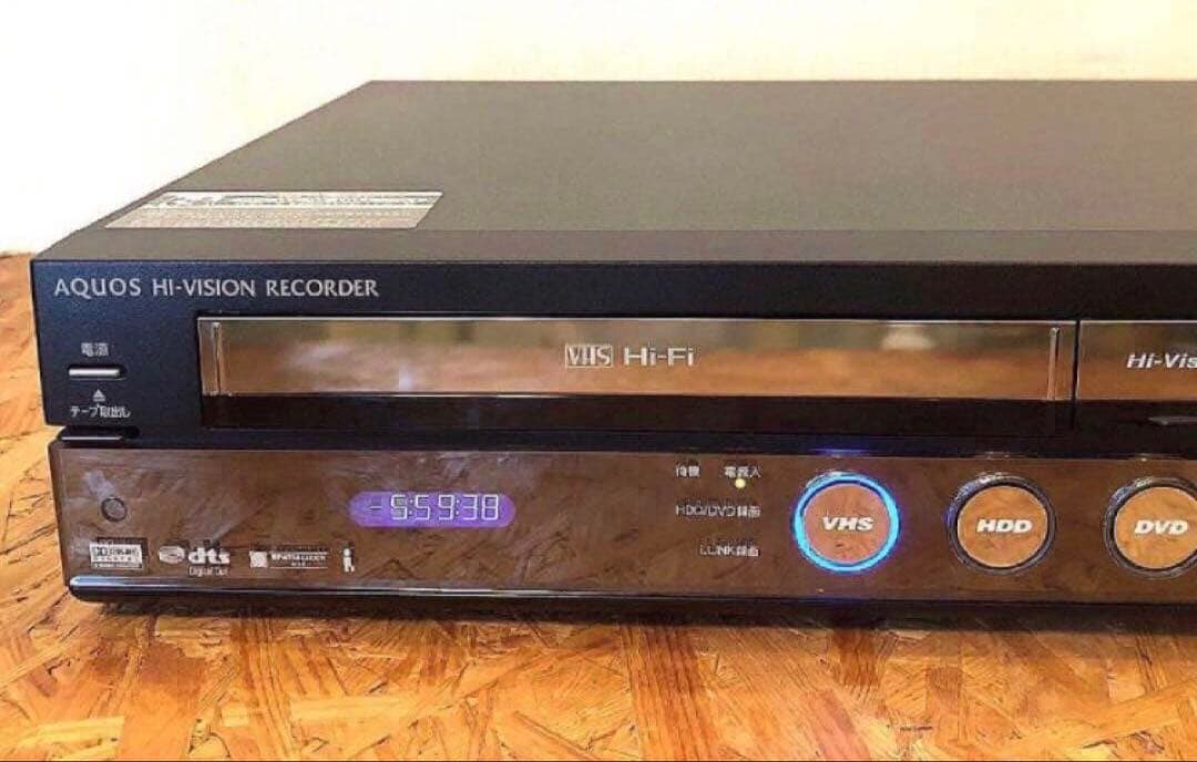 貴重美品VHS付 SHARPシャープハイビジョンDVDレコーダーDV-ACV52