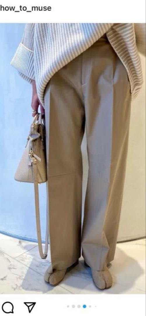 Deuxieme Classe TUCK CHINO ワイドパンツ