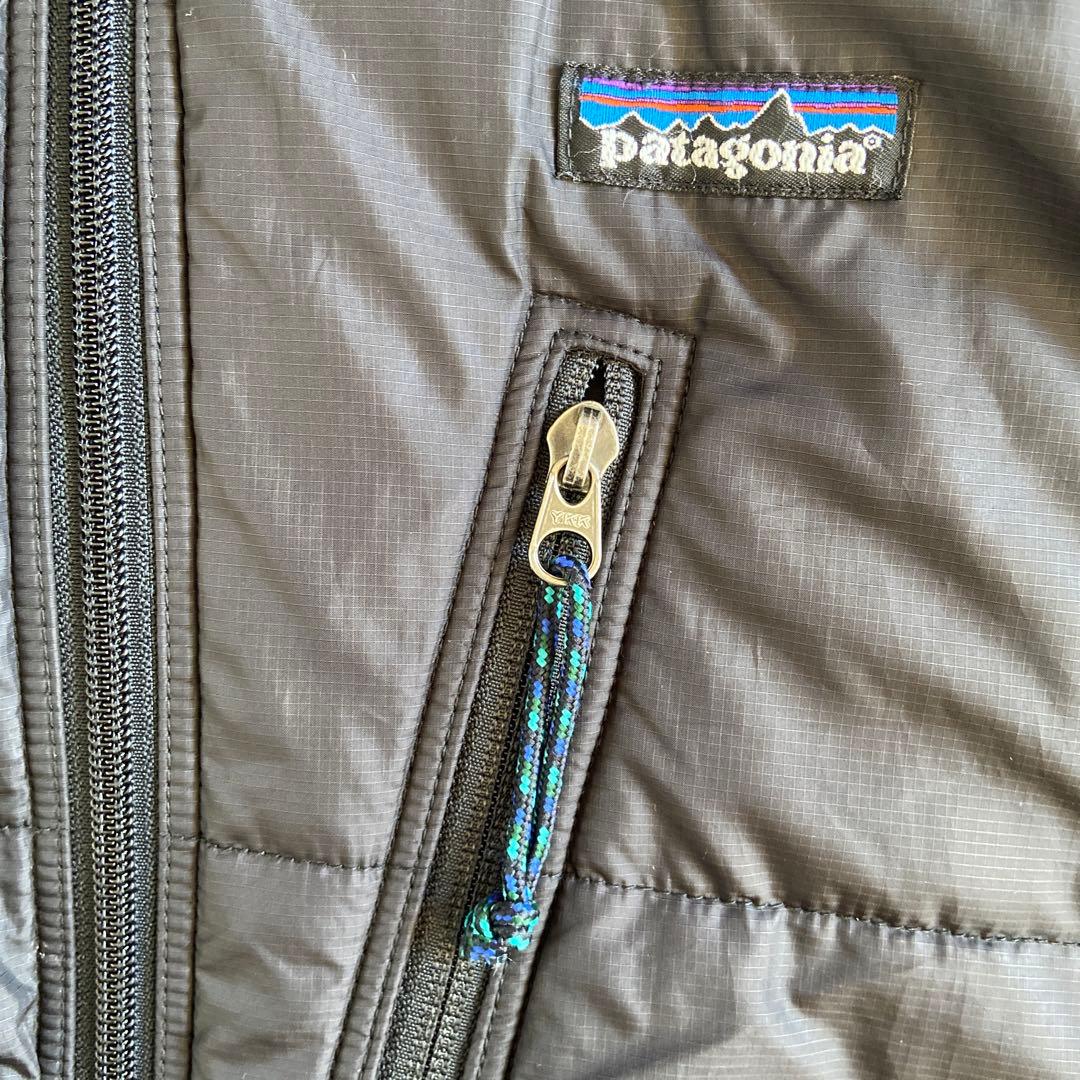 00s Patagonia パフジャケット ブラック L フード付き 2002年