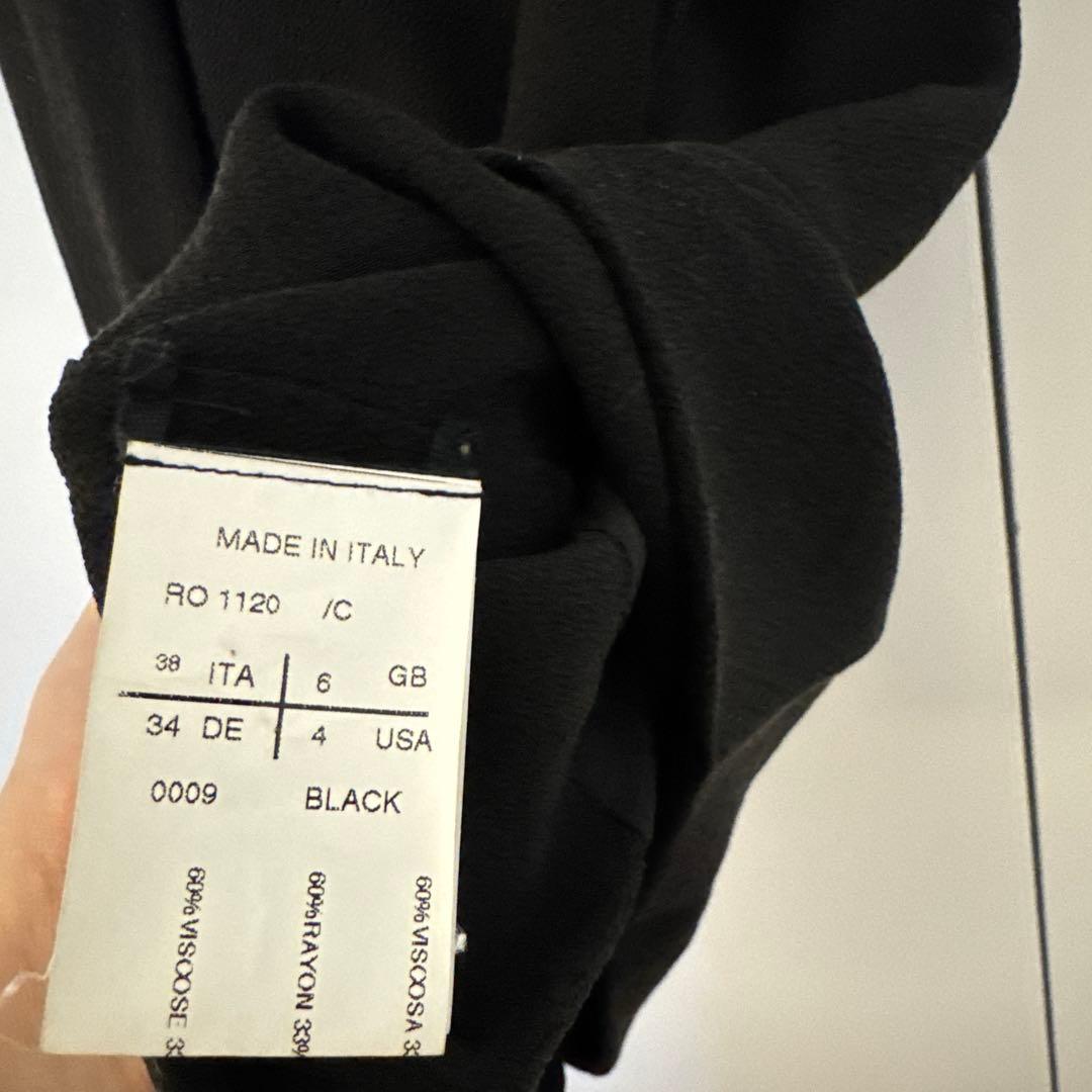 リックオウエンス 変形 ワンピース 切り替え シルク素材 黒色