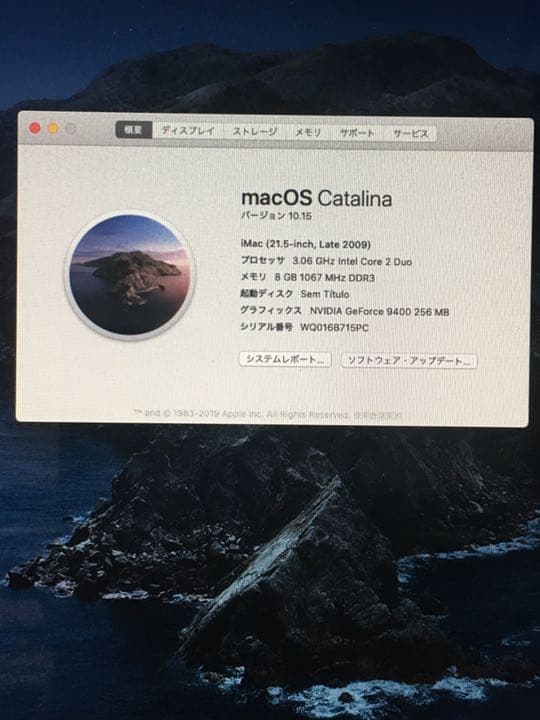 Macデスクトップ Apple iMac 21.5-inch OS Catalina patch