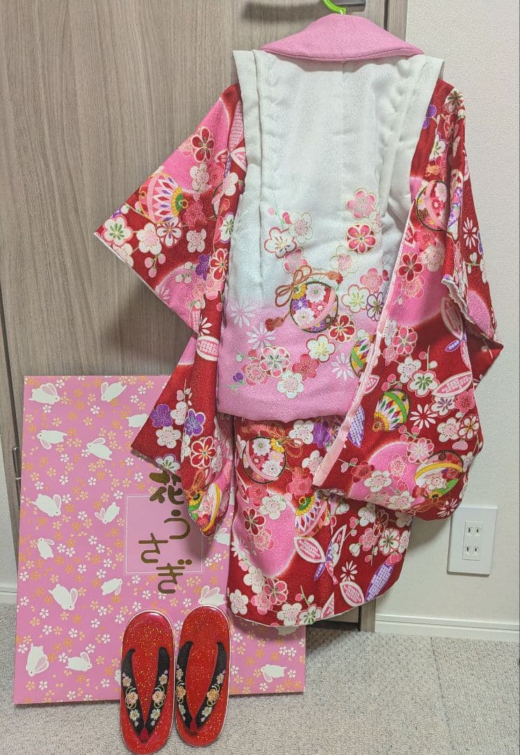 七五三 着物セット ３歳　花うさぎ