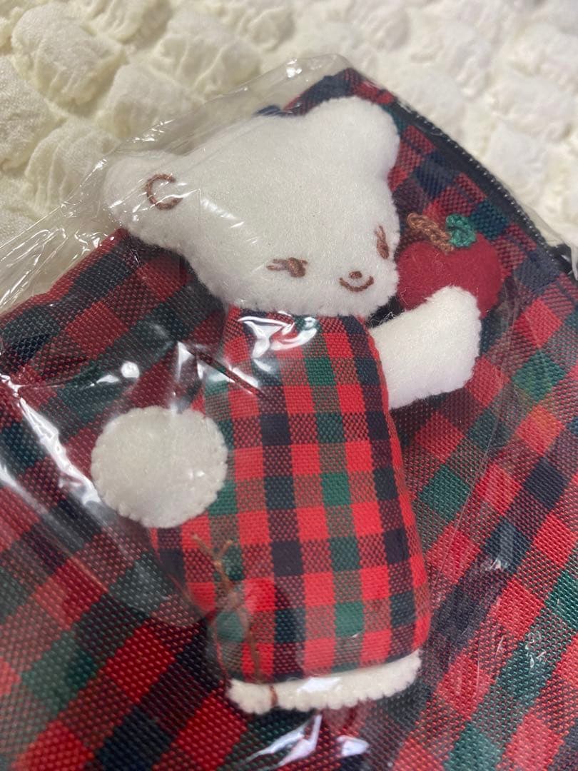 ☆新品未開封☆ファミリア ショルダーバッグ赤チェック サコッシュ