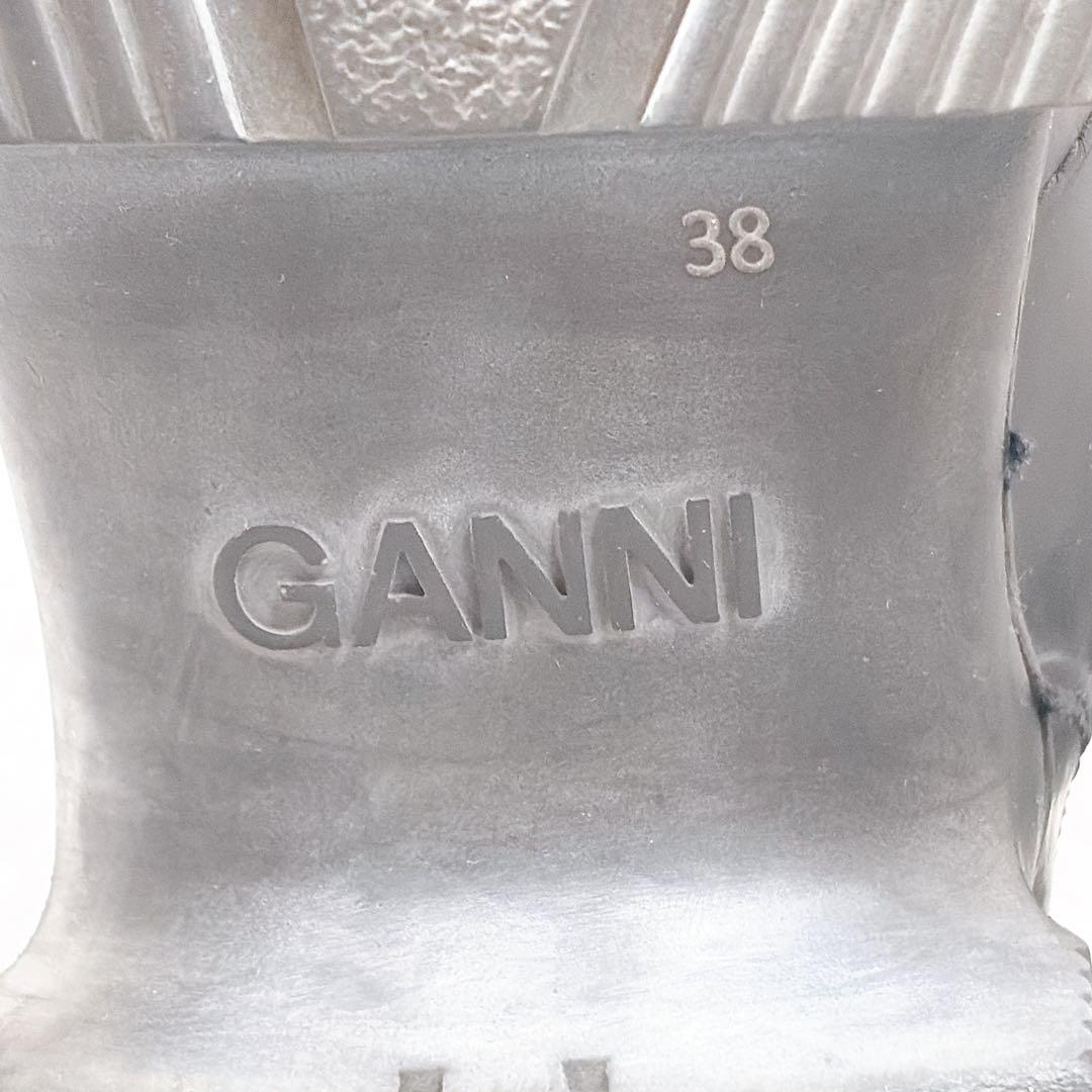 GANNI ガニー 25cm(38) リサイクルラバーロングブーツ ブラック
