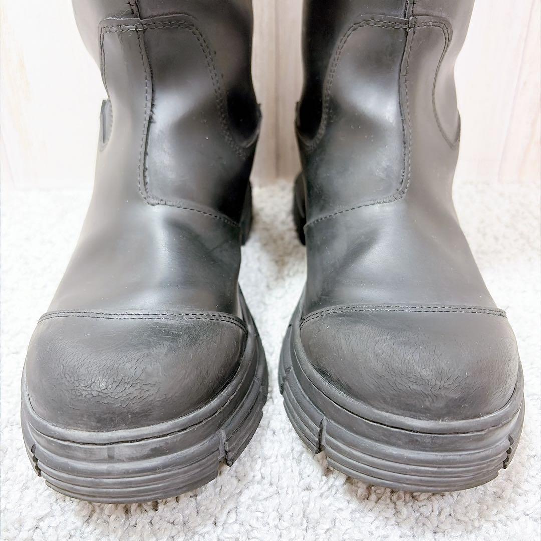 GANNI ガニー 25cm(38) リサイクルラバーロングブーツ ブラック