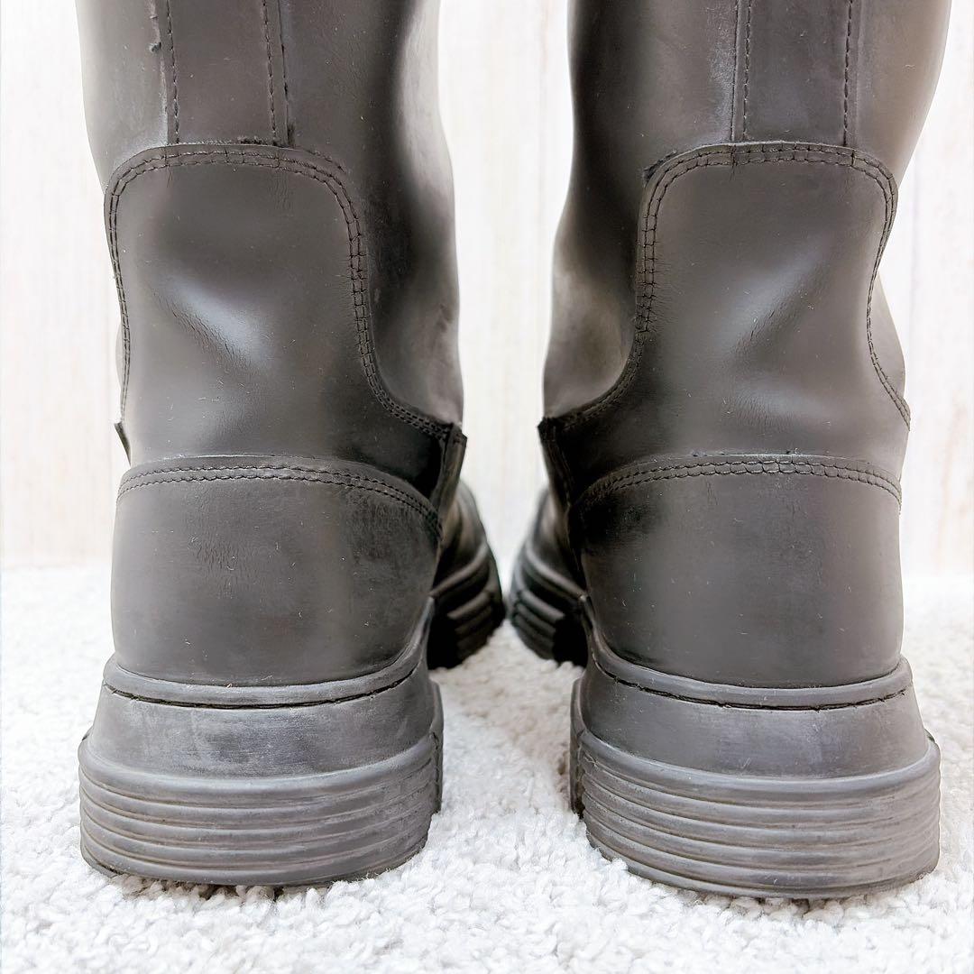 GANNI ガニー 25cm(38) リサイクルラバーロングブーツ ブラック