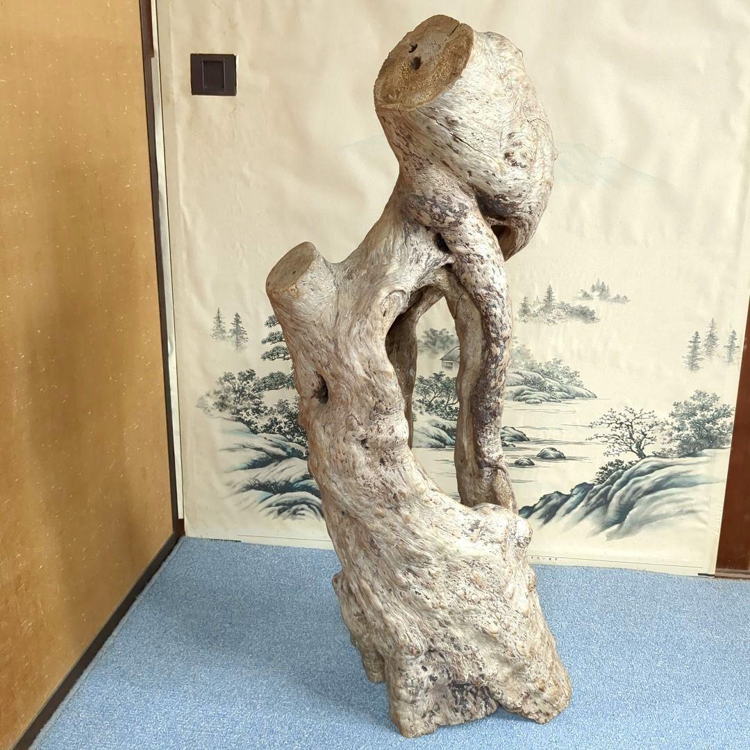 ユニークな天然木の置物 巨大オブジェ 高さ約80cm