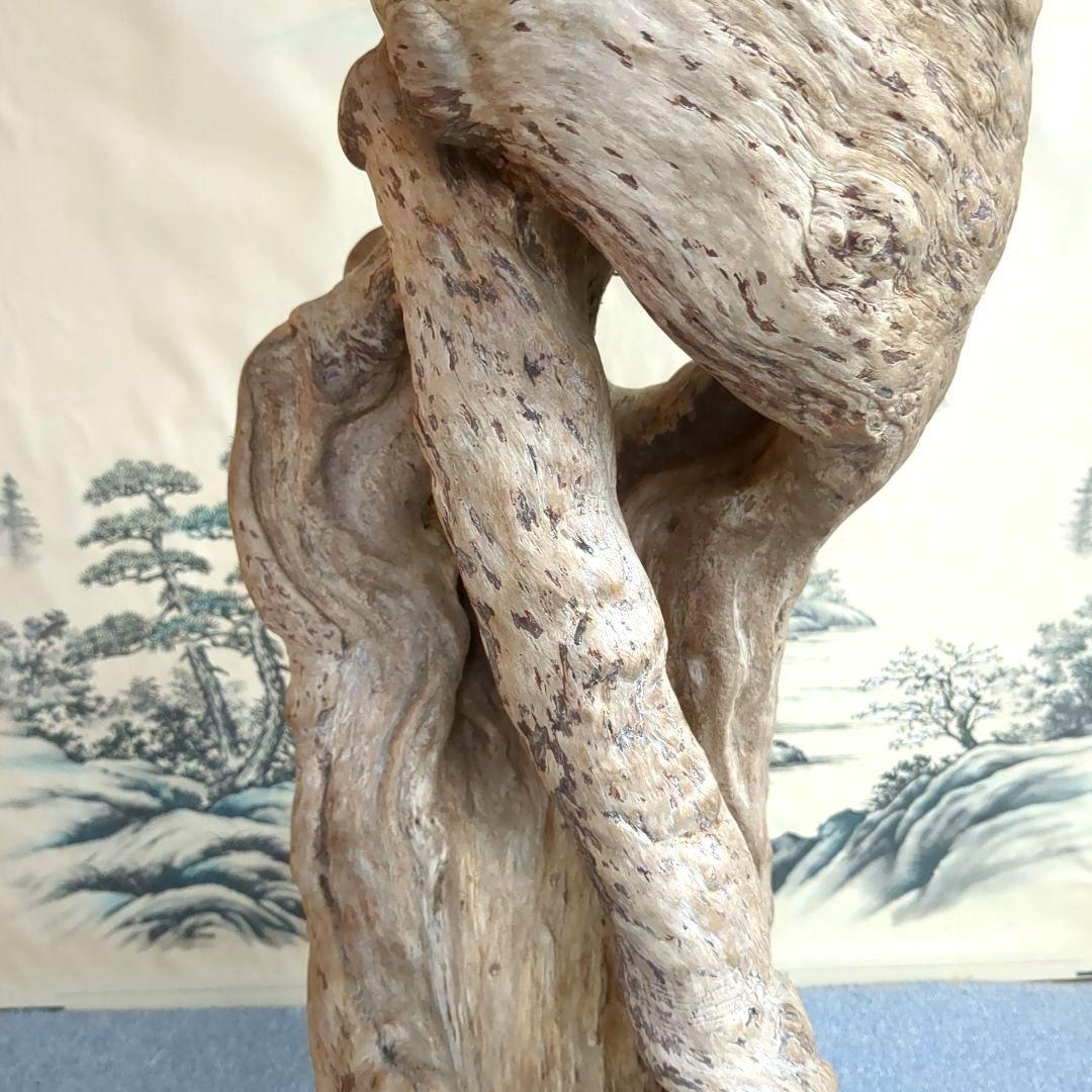 ユニークな天然木の置物 巨大オブジェ 高さ約80cm