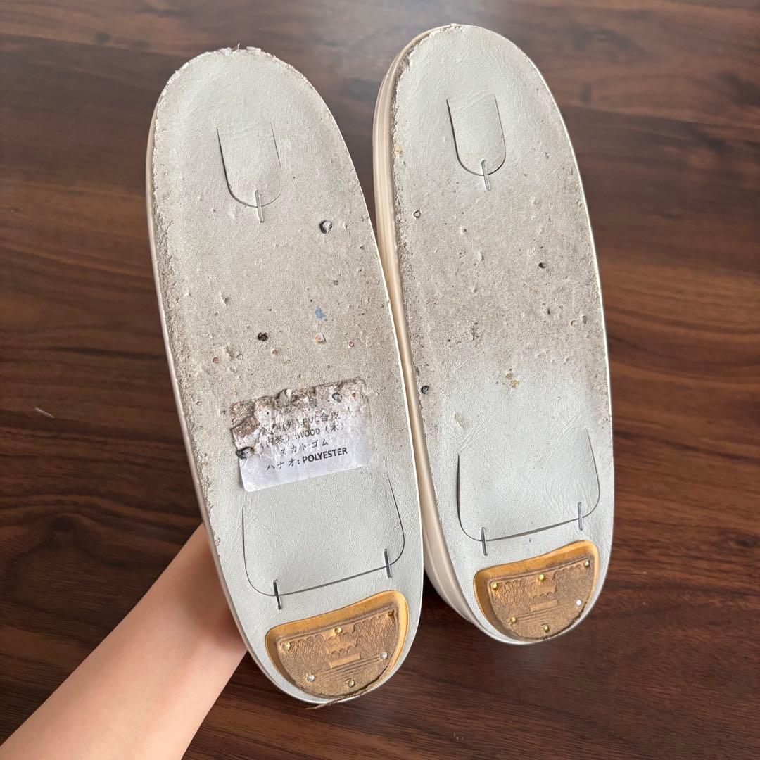 ホワイト和装用バッグと草履セット 成人式 振袖 22.5-23cm