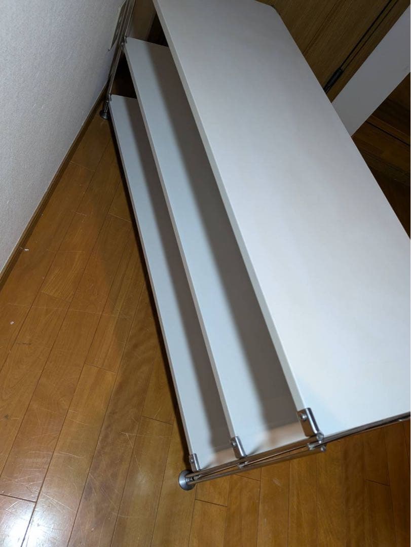 ■送料込■無印 ステンレスユニットシェルフ ホワイト ロータイプ テレビ台