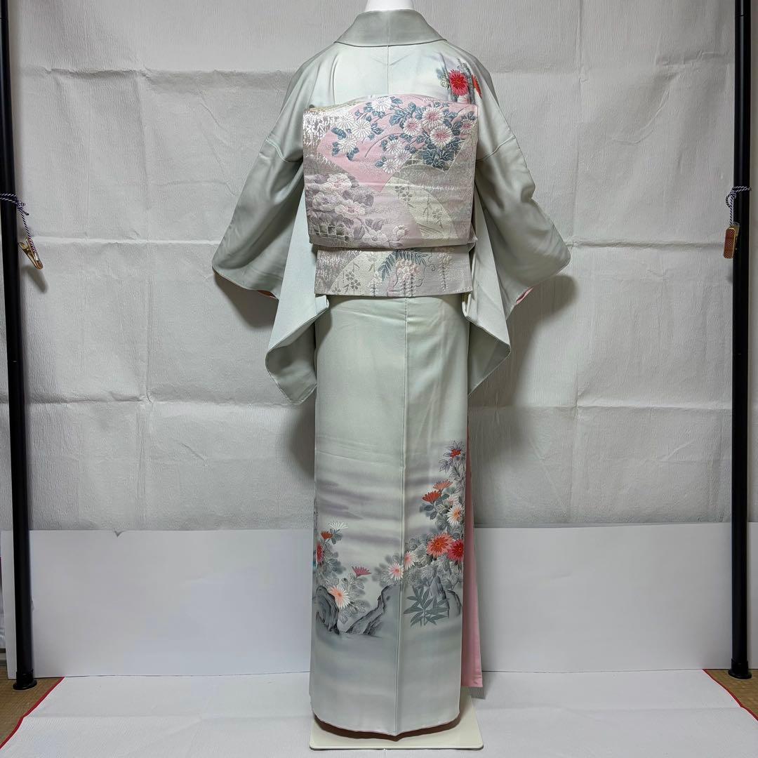 未使用近い　美品　袷　正絹　友禅　訪問着　フルセット