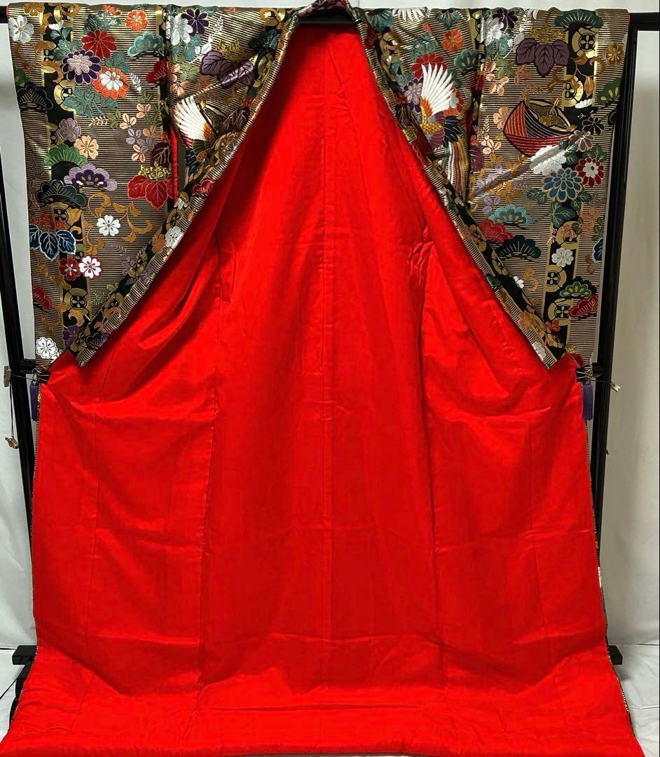 b60 正絹　色打掛　唐織　豪華　花嫁衣装　ウエディング　極美品　着物