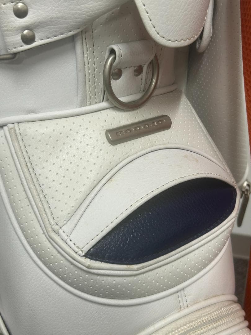 RODDIO ゴルフバッグ ハニカム　ホワイト×オレンジ044