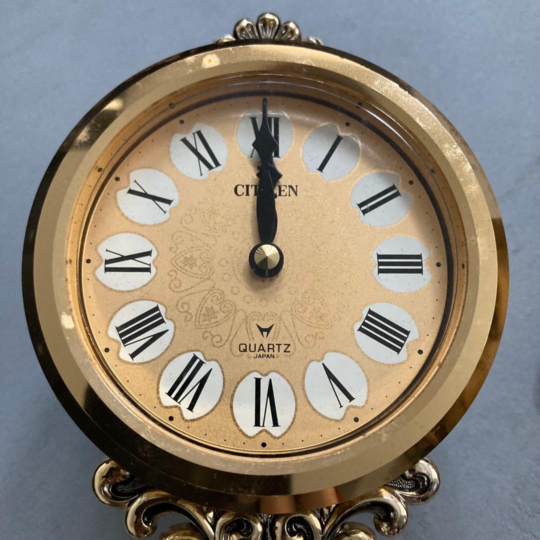 アンティーク CITIZEN 天使の掛時計 ゴールド