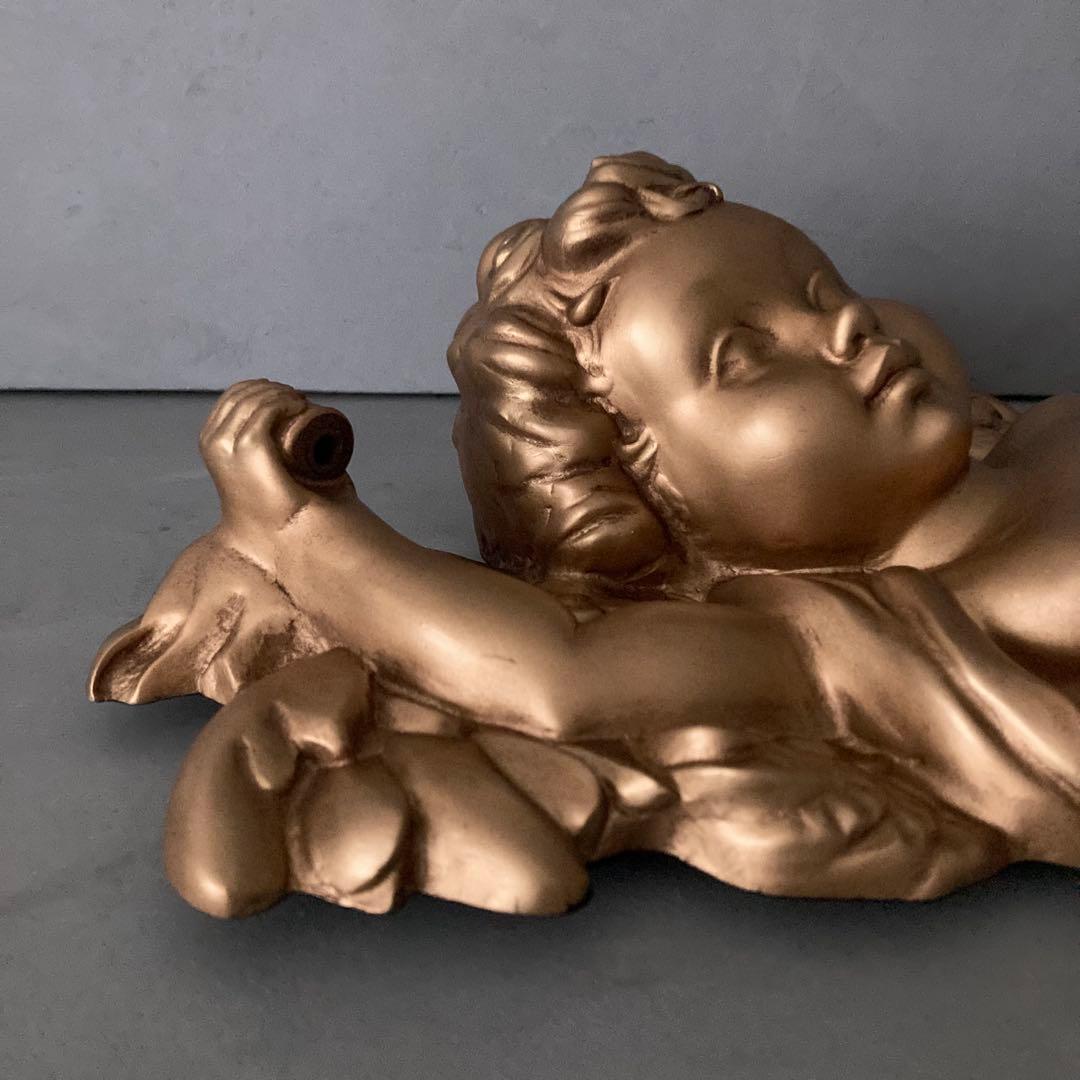 アンティーク CITIZEN 天使の掛時計 ゴールド