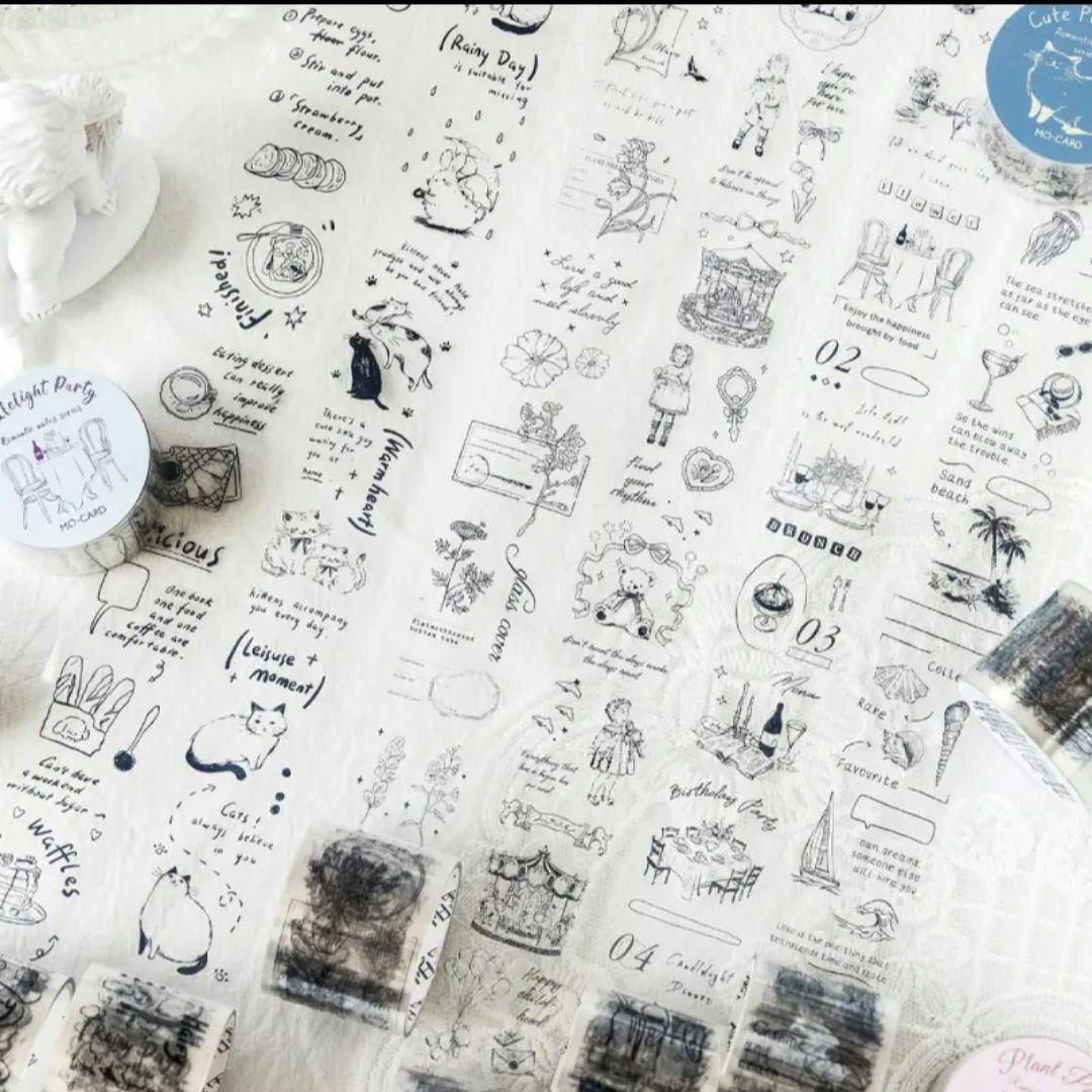 コラージュ　PETテープ　テープシール10種類