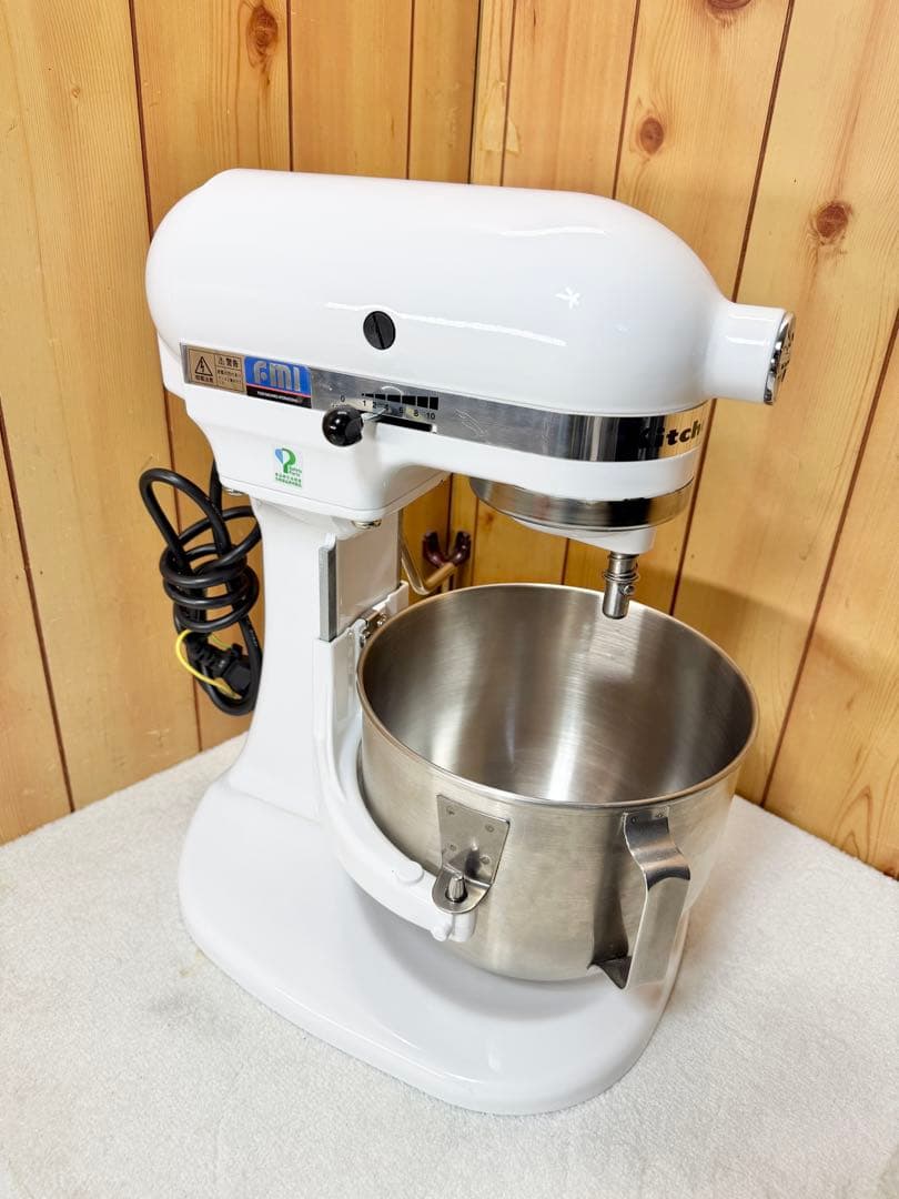美品 キッチンエイド スタンドミキサー KSM5WH 厨房機器 業務用 ホワイト