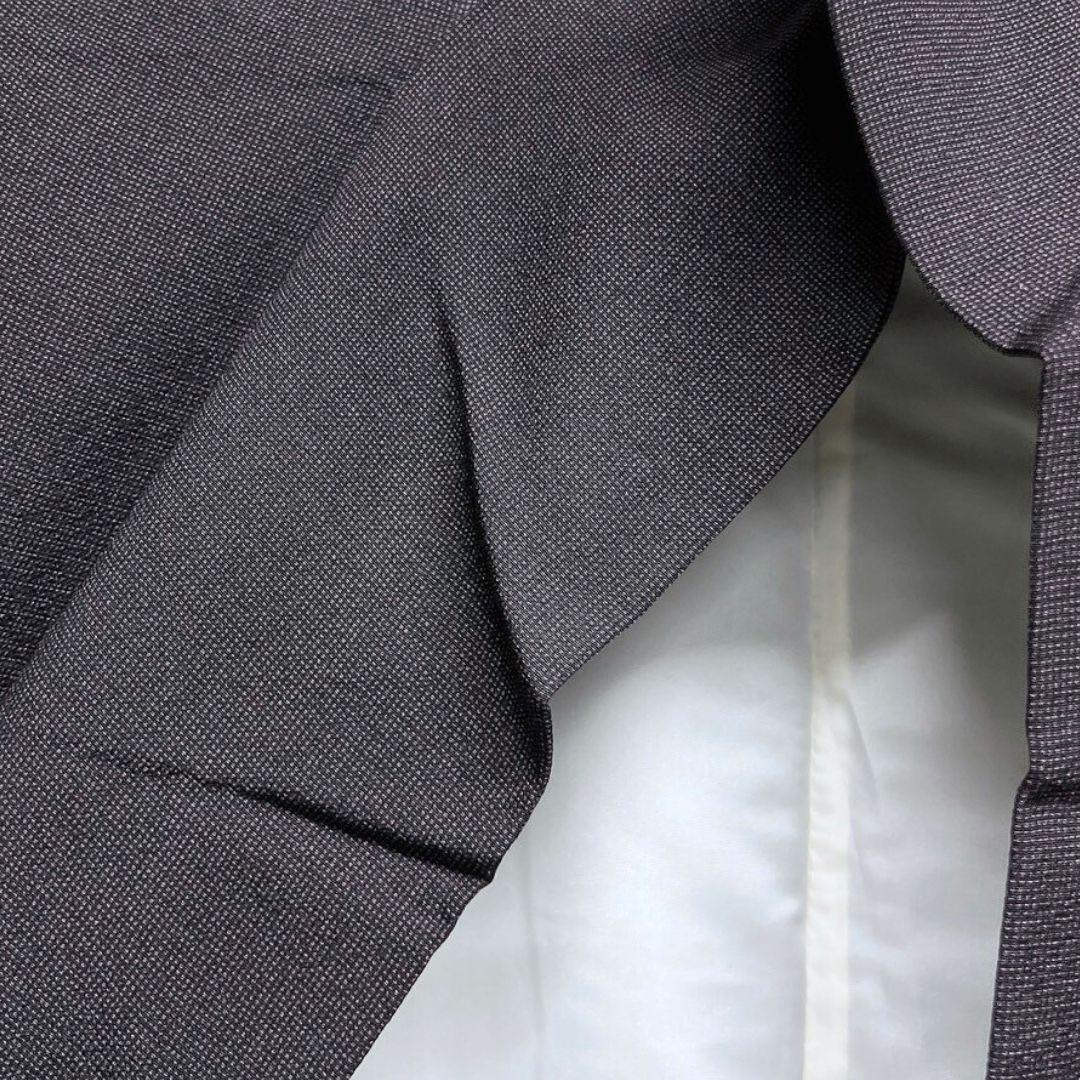 江戸小紋　付け下げ　角通し　花菱　籠目　ダークトーン　着物　015b p