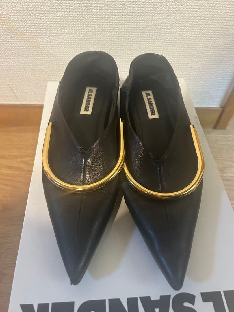 JIL SANDER ブラック フラットシューズ