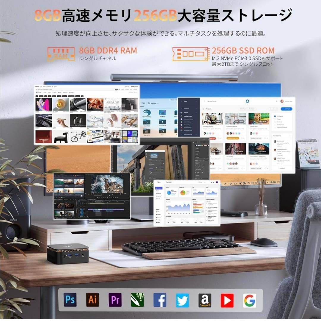 ミニpc 最大3.60GHz 4C/4T インテル N150 Windows11