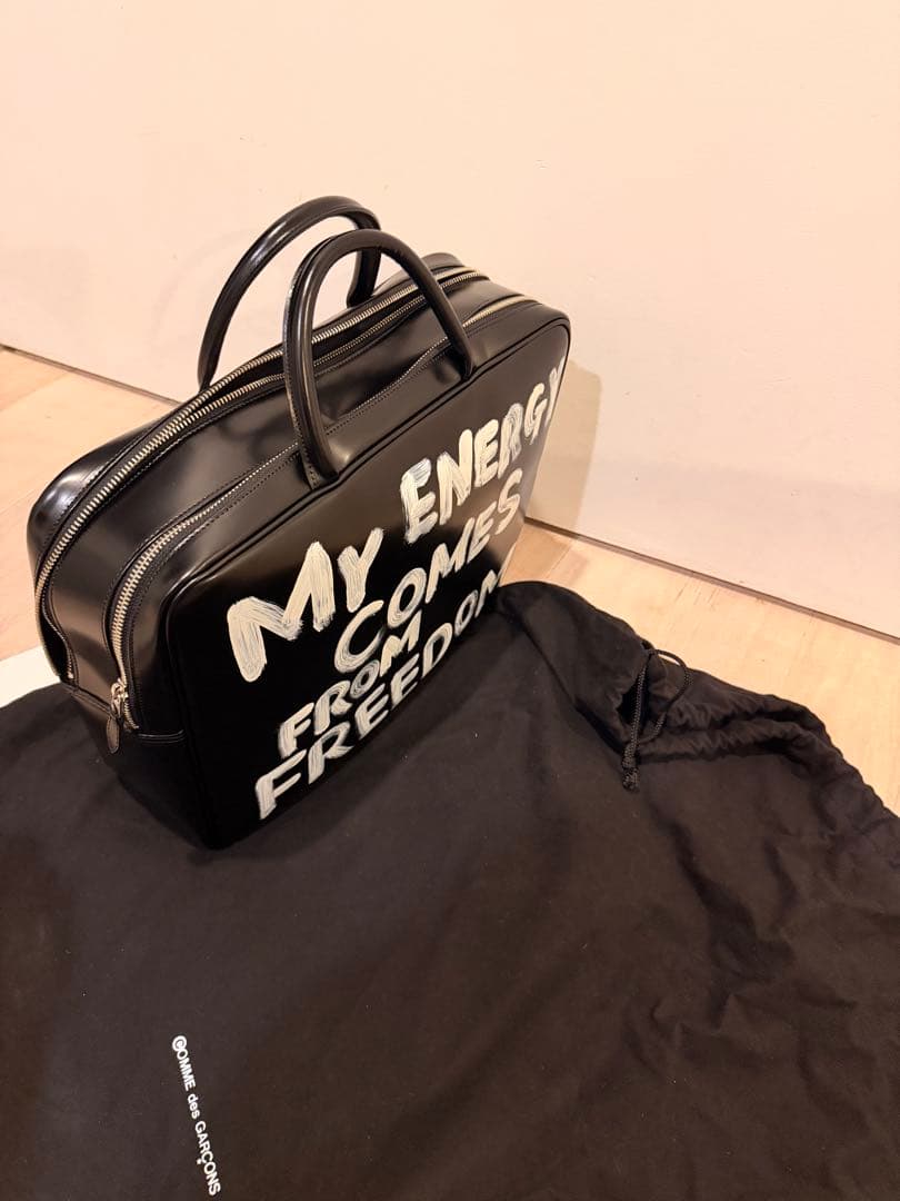 コムデギャルソン 青山限定 ステアバッグ 青山バッグ メッセージ ハンドペイント