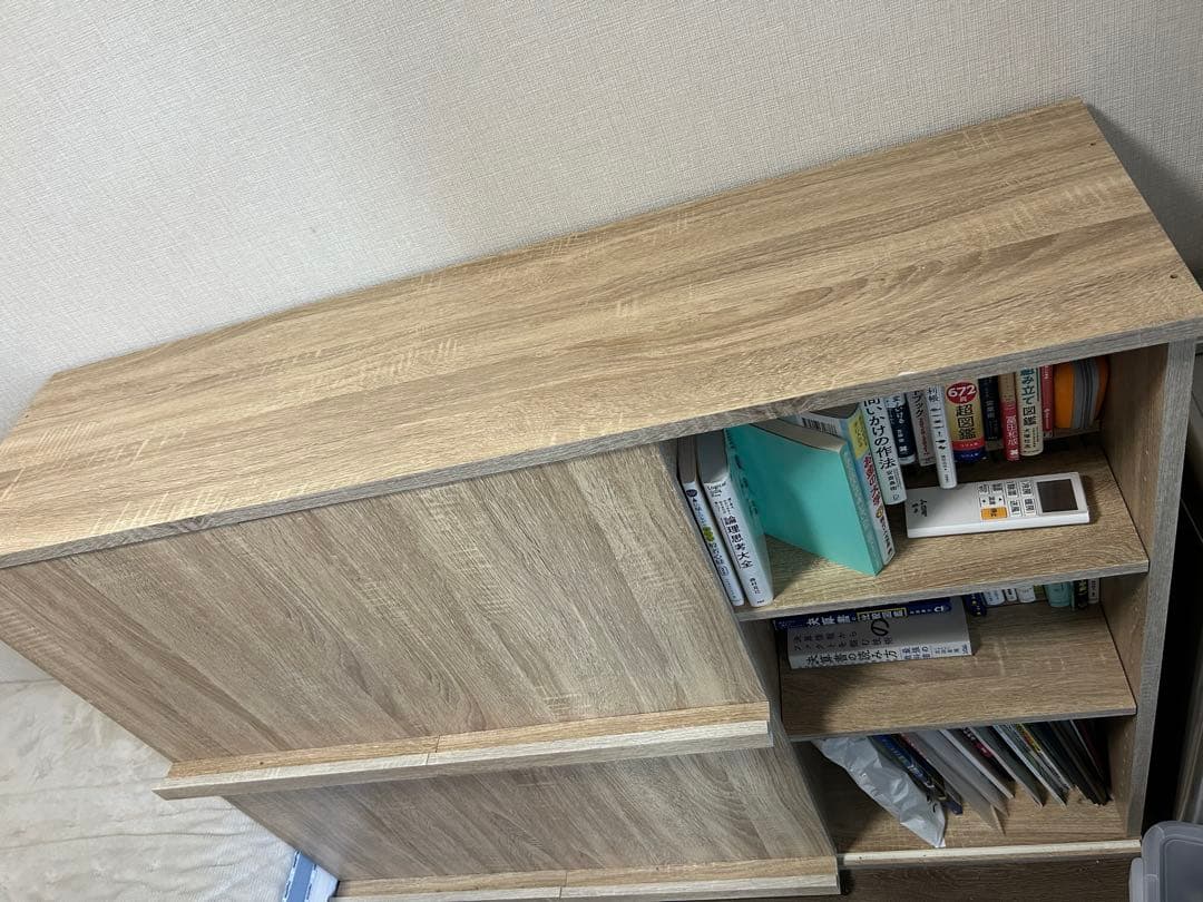 値下げ可【美品】組み立て済LOWYA　本棚 ディスプレイラック　北欧 大容量