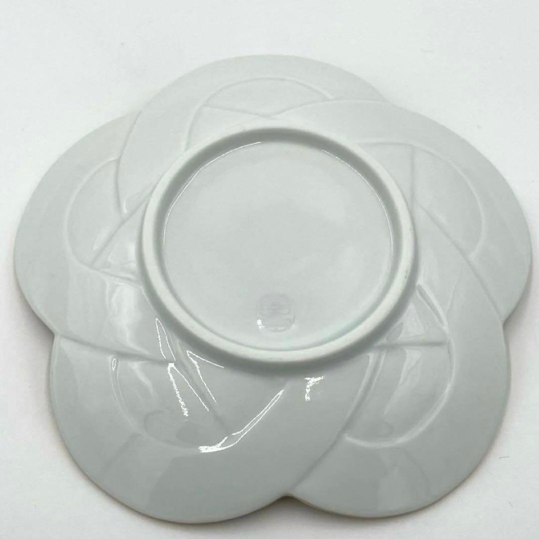 【新品】【大人気】有田焼田清窯　太白金線梅結び銘々皿　縁起物