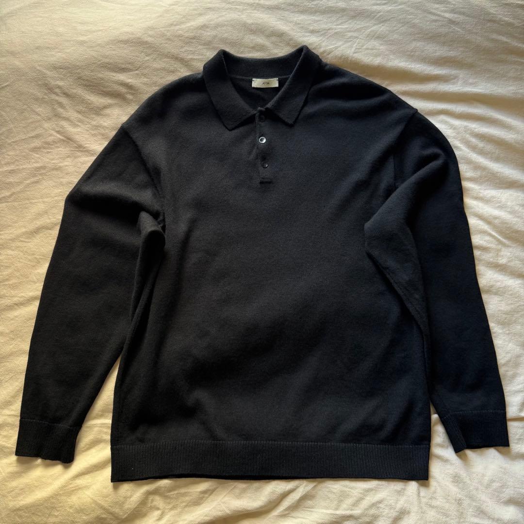 ATON WOOL WASHI ポロ セーター